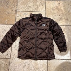 The North Face Brown Girls Puffer Coat Nice Used Condition Size Large